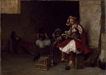 ジャン・レオン・ジェローム Painting - バシ・バズークがギリシャ・アラビアン・オリエンタリズムを歌う ジャン・レオン・ジェローム